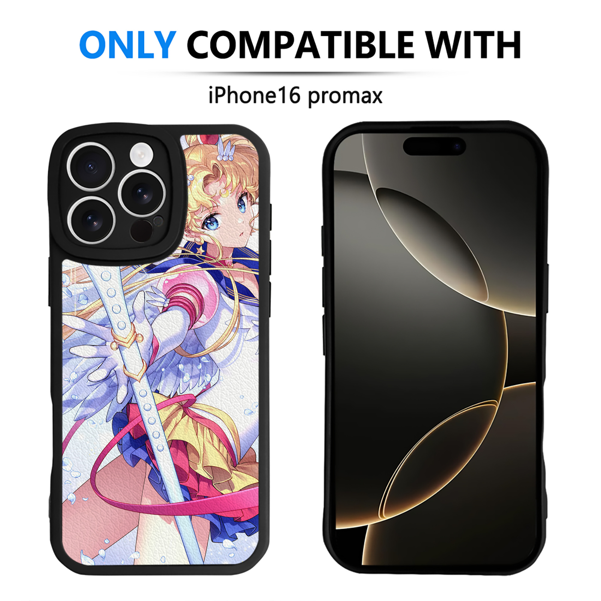 （画像用） 美少女戦士セーラームーン Sailor Moon 【iPhone 16シリーズ対応】シリコンスマホケース（レザー調） 材質：シリコン